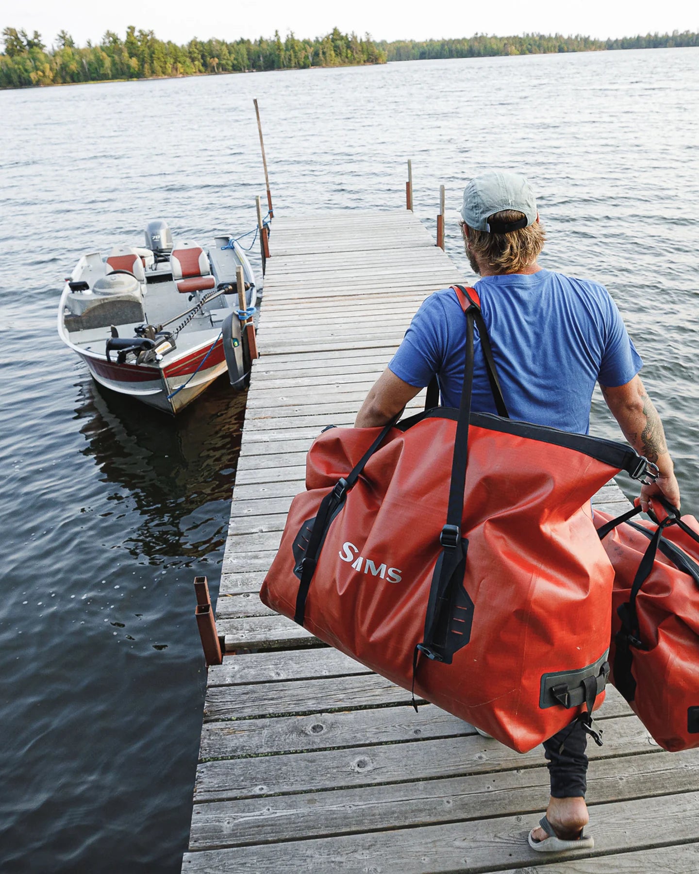 Simms Dry Creek Duffel - Large 200L Simms Orange