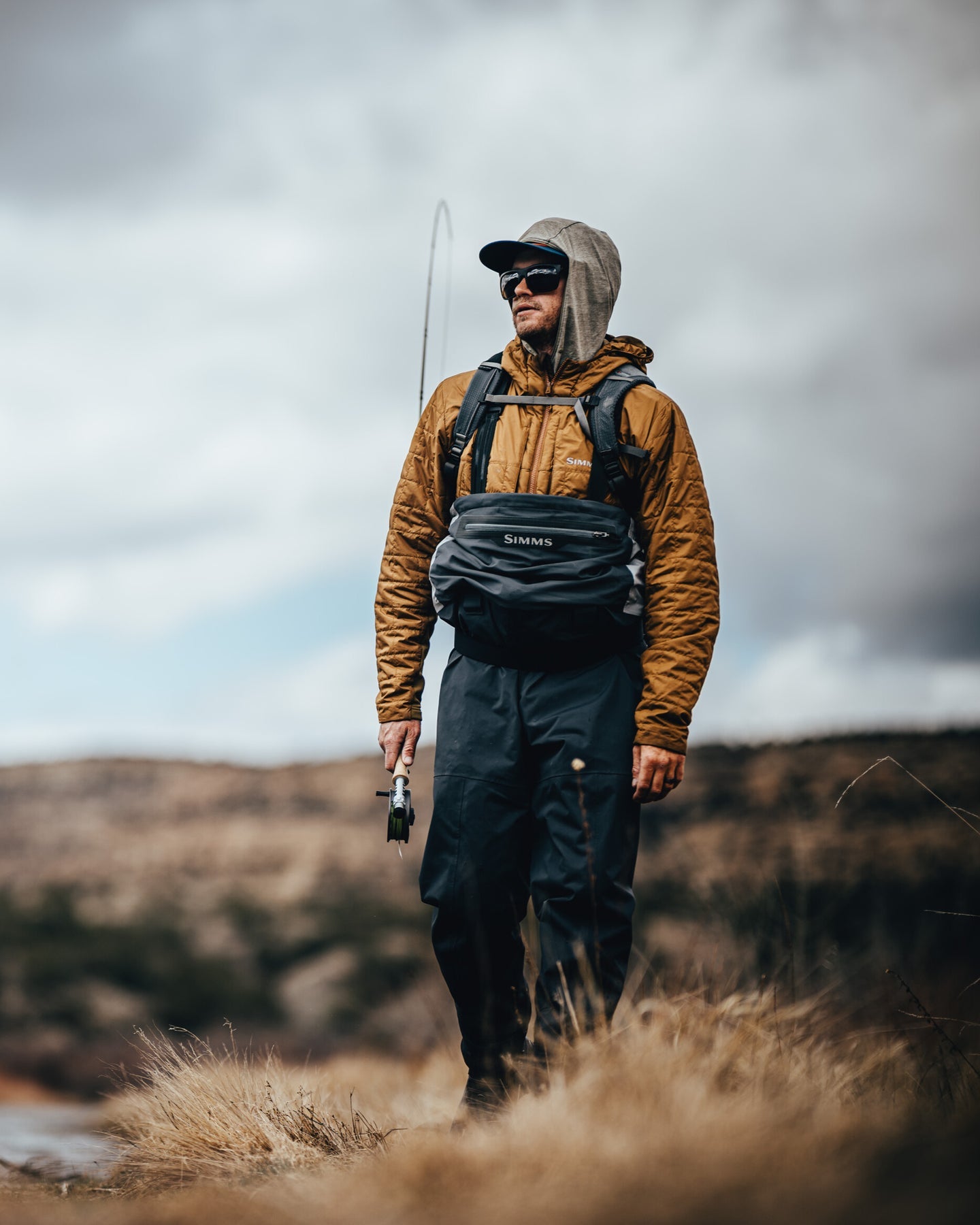 Simms Men's Flyweight Packable Stockingfoot Wader - Cinder