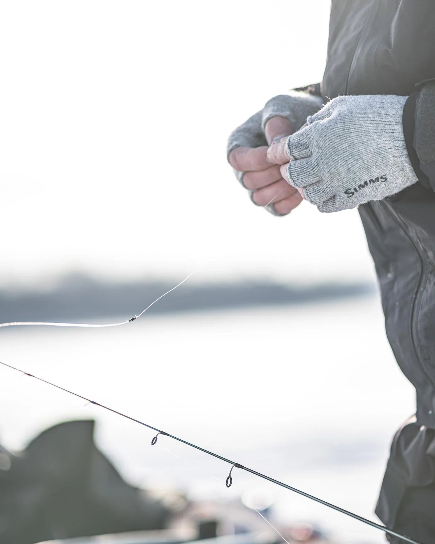 Simms Wool Half Finger Glove