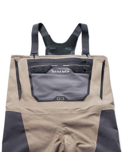 Simms G3 Pro Guide Waders chest pocket and suspender system