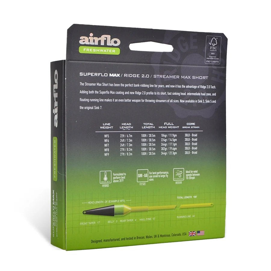 Airflo SuperFlo Max Ridge 2.0 Streamer Max Short
