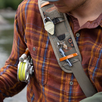 Fishpond Arrowhead Retractor Moss in Use