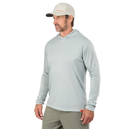 Grundens Tough Sun Masked Hoodie - Iceberg