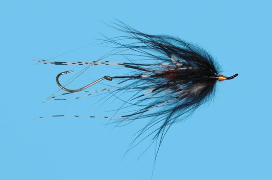 Hoh Bo Spey fly in black/Orange Butt