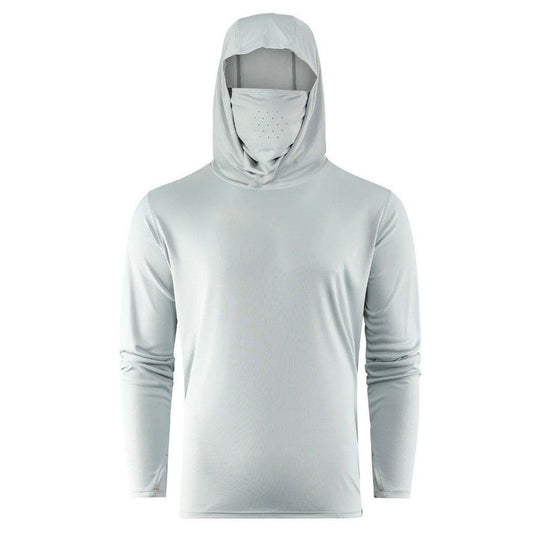 Grundens Tough Sun Masked Hoodie - Iceberg